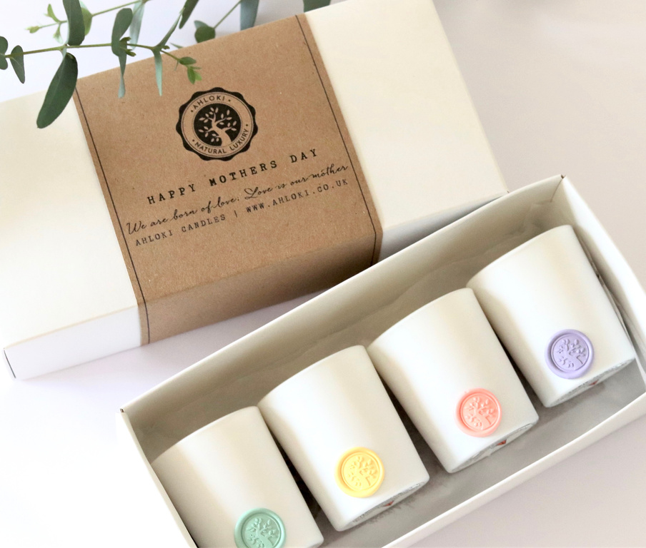 White Cardboard Box With Ceramic Cups